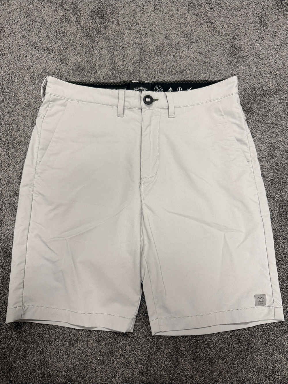 Billabong Men's Light Gray Flat Front Shorts
